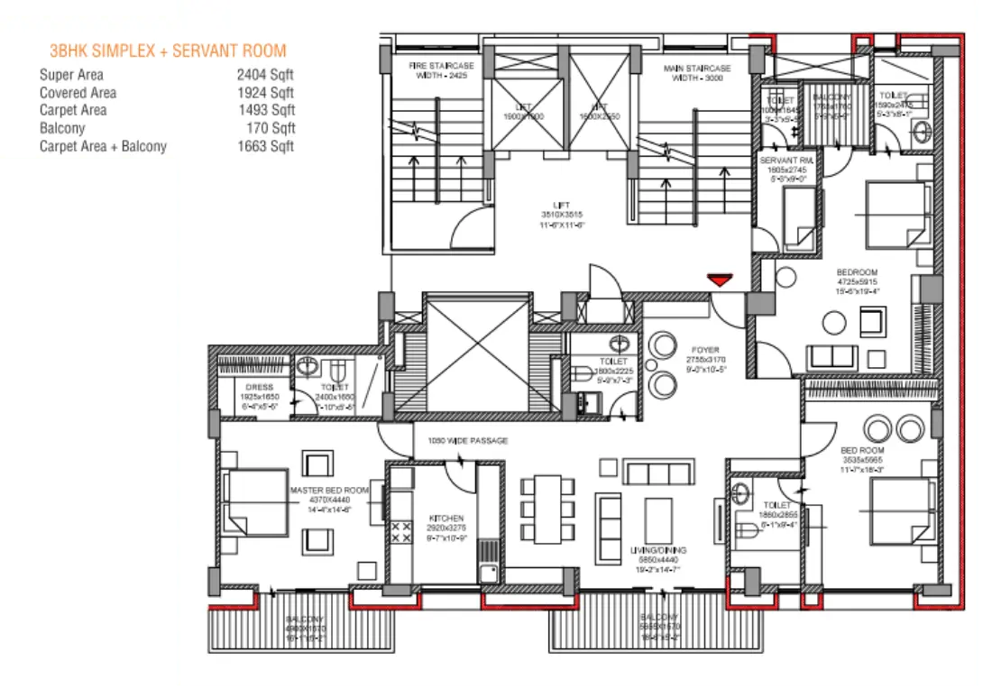 Oranje Castle Lucknow Floor Plan